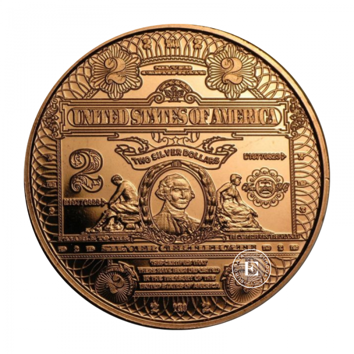 1 oz (31.10 g) varinė moneta George Washington, JAV (atsitiktiniai metai)