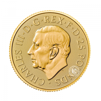 1/4 oz (7.78  g) auksinė moneta George ir Drakonas, Didžioji Britanija 2024