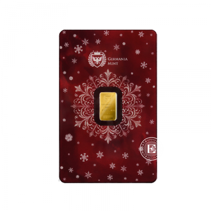 1 g sztabka złota Christmas, Germania Mint 999.9
