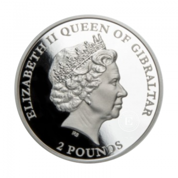 1 oz (31.10 g) sidabrinė moneta Barbarų makaka, Gibraltaras 2021