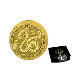 1 oz (31.10 g) auksinė moneta Lunar - Gyvatės metai,  Ruanda 2025