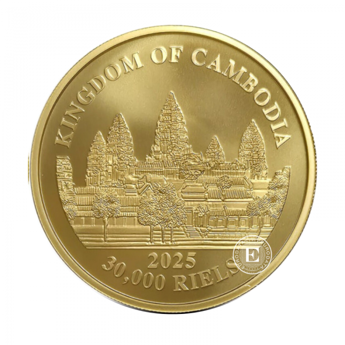 1 oz (31.10 g) gold coin Lost Cambodian Tigers, Cambodia 2025