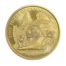 1 oz (31.10 g) auksinė moneta Prarasti Kambodžos tigrai, Kambodža 2025