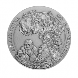 1oz (31.10 g) silver coin Mountain Gorilla, Rwanda 2008
