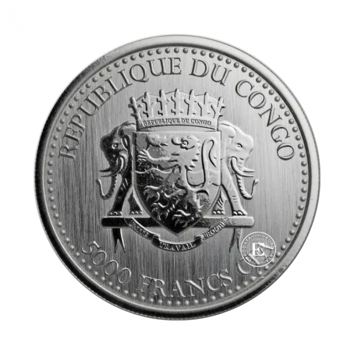 1 oz (31.10 g) pièce Gorilla, République du Congo 2016