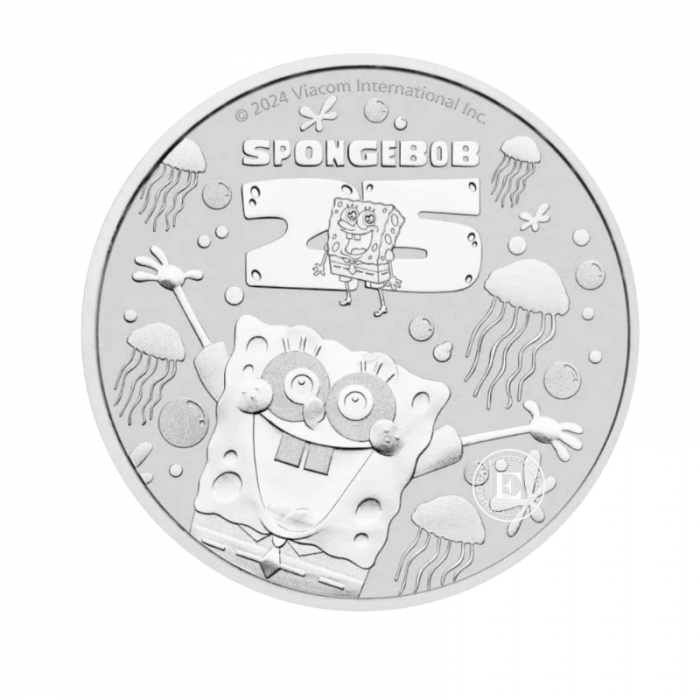 1 oz (31.10 g) silbermünze SpongeBob, Tuvalu 2024