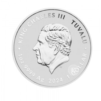 1 oz (31.10 g) sidabrinė moneta Kempiniukas Bob, Tuvalu 2024