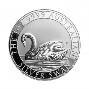 1 oz (31.10 g) sidabrinė moneta Australijos Gulbė, Australija 2017