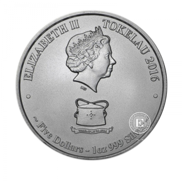 1 oz (31.10 g) sidabrinė moneta Hakula Sailfish, Tokelau 2016