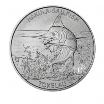 1 oz (31.10 g) sidabrinė moneta Hakula Sailfish, Tokelau 2016