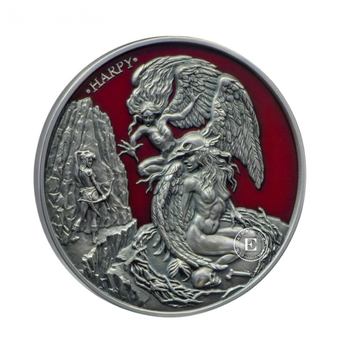 2 oz (62.20 g) Silbermünze Harpies, Kamerun 2024