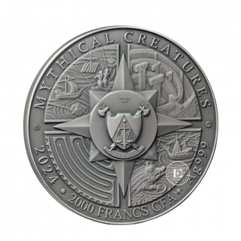 2 oz (62.20 g) sidabrinė moneta Harpijos, Kamerūnas 2024