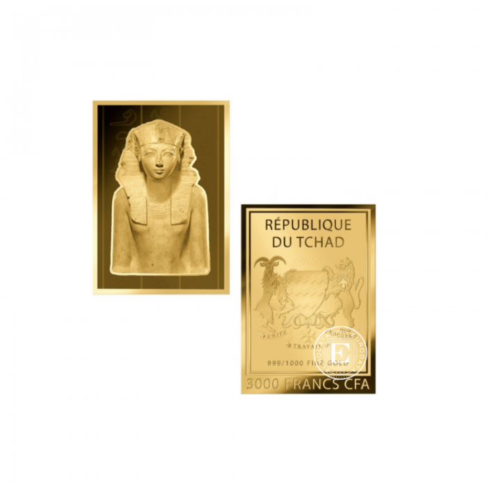1/1000 oz pièce d'or Hatshepsut, Tchad