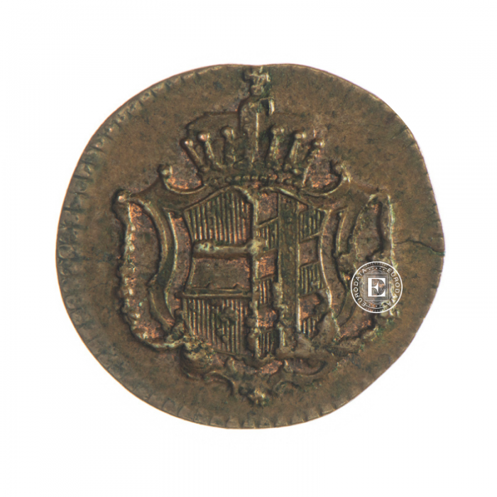 0.87 g varinė moneta Heller, Austrija 1784 