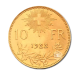 10 franken (3.22 g) goldmünze Helvetia, Schweiz 1911-1922 