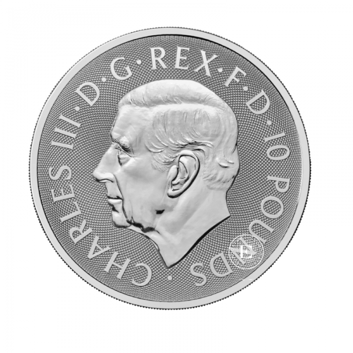 10 oz  (311 g) srebrna moneta Herb Królewski, Wielka Brytania 2024