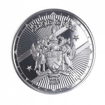 1 oz (31.10 g) sidabrinė moneta  EC8 St Kitts and Nevis - Coat of Arms, Rytų Karibų Salos 2024