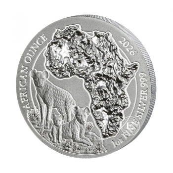 1 oz (31.10 g) sidabrinė moneta Hiena, Ruanda 2026