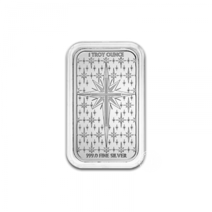 1 oz (31.10 g) sidabro spalvotas PROOF luitas Holiday Nativity, 999