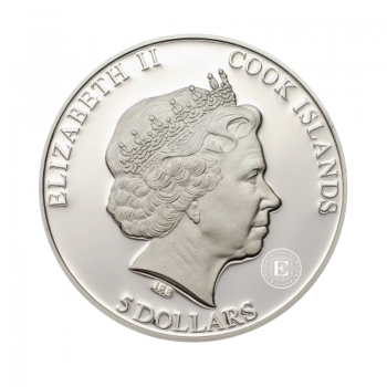 1 oz (31.10 g) pièce PROOF coloree d'argent   Hollywood legends - Ginger Rogers, Iles Cook 2010