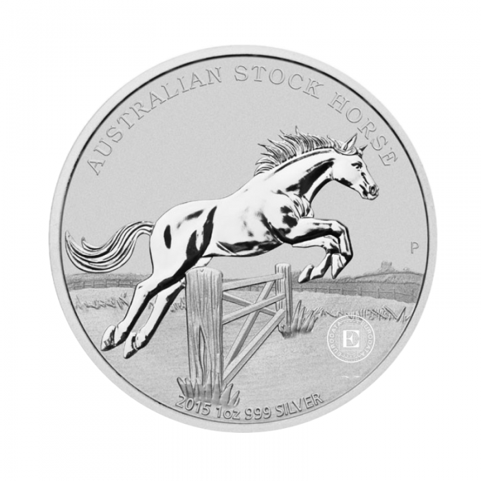 1 oz (31.10 g) srebrna moneta  Australian Stock Horse, Australia 2015