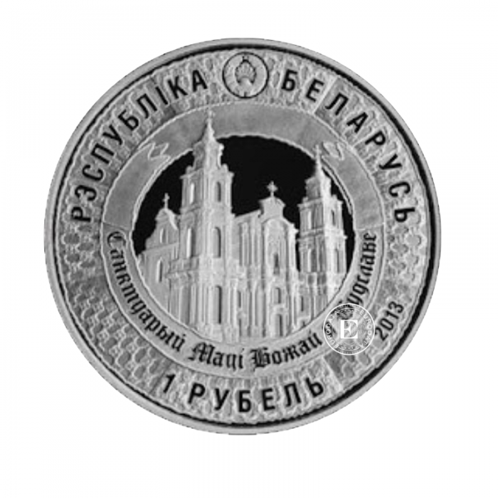 10 roubles (16.81 g) pièce PROOF d'argent The miraculous icon of the Mother of God in Budslau, Biélorussie 2013
