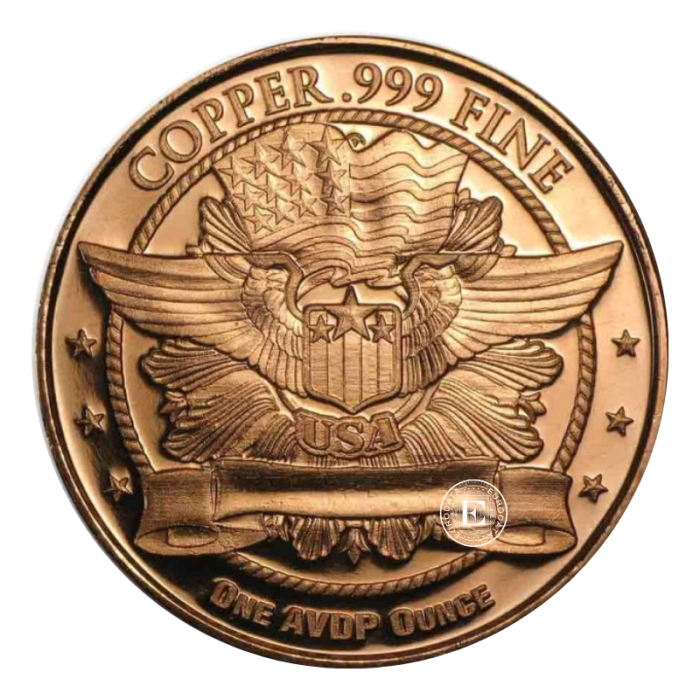 1 oz copper coin Indian Head, USA random year