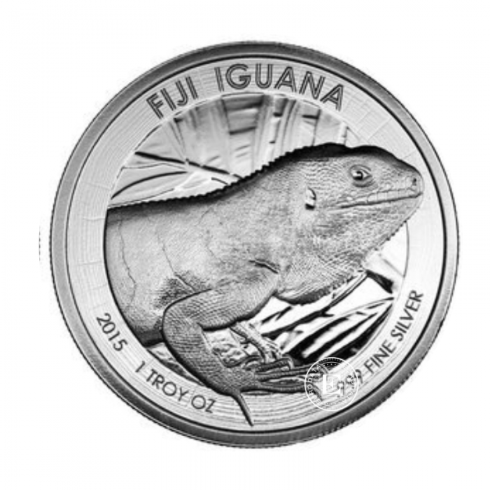 1 oz (31.10 g) srebrna moneta na karcie Iguana, Fiji 2015