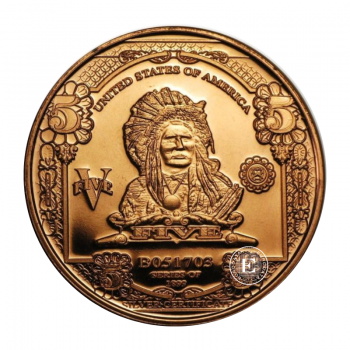 1 oz (31.10 g) Kupfermünze Indian Chief, USA random year