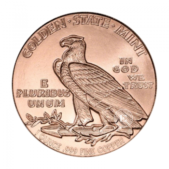 1 oz copper round Indian, USA random year