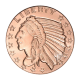 1 oz copper round Indian, USA (random year)