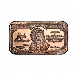1 oz (31.10 g) vario luitas Indian Chief Banknote, JAV 999