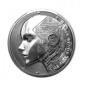 1 oz (31.10 g) sidabrinė moneta Dirbtinis intelektas, Čadas 2025