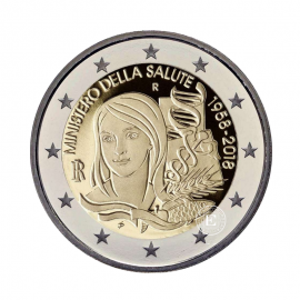2 Eur moneta Italijos sveikatos apsaugos ministerijos 60-metis, Italija 2018