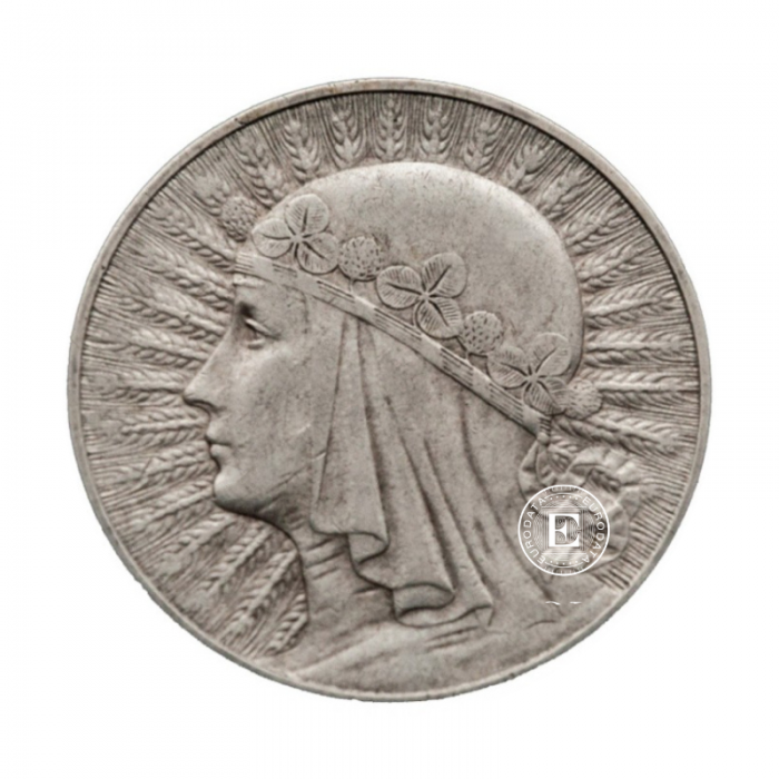 10 zlotų (16.5 g) sidabrinė moneta Jadwiga, Lenkija (atsitiktiniai metai)