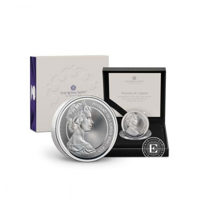 26.16 g pièce d'argent PROOF Portraits of Queen Elizabeth II - Arnold Machin Effigy, Grande-Bretagne 2026