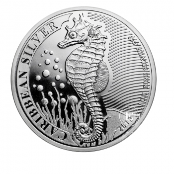 1 oz (31.10 g) sidabrinė moneta Jūrų arkliukas, Barbadosas 2018