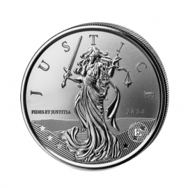 1 oz (31.10 g) silbermünze Lady Justice, Gibraltar 2024
