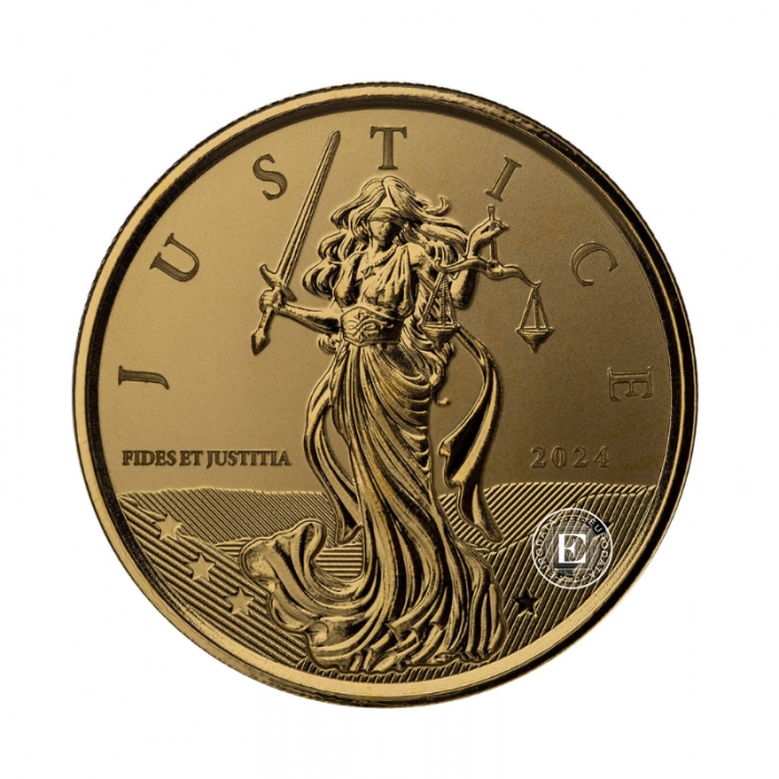 1 oz (31.10 g) Goldmünze Lady Justice, Gibraltar 2024