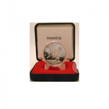 1 lato (22 g) sidabrinė PROOF moneta Kalėdų medis, Latvija 2009