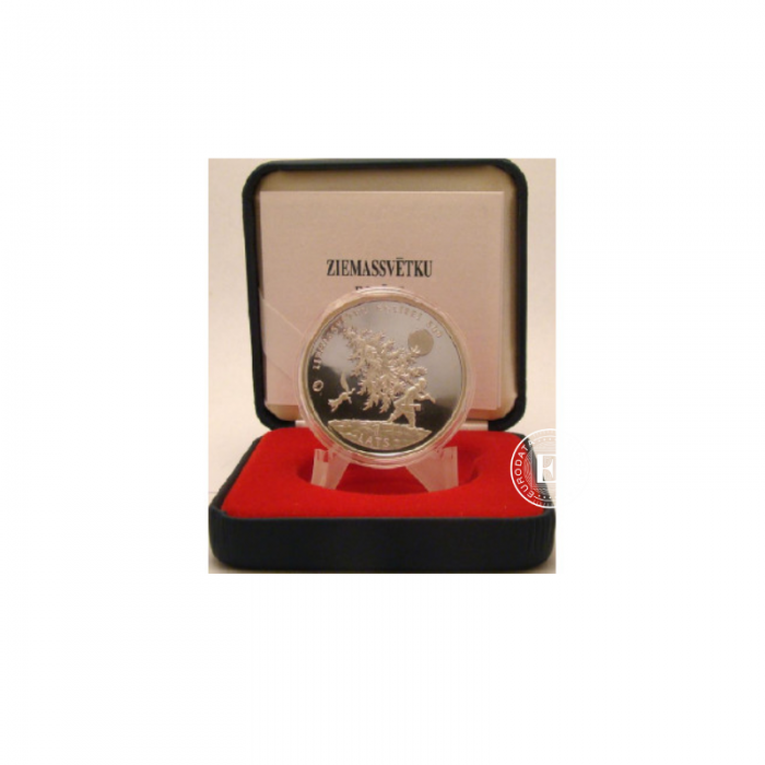 1 lat (22 g) srebrna PROOF moneta  Christmas tree, Łotwa 2009