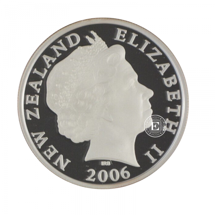 1 oz (31.10 g) srebrna PROOF moneta Queen Elizabeth II 80th Birthday, Nowa Zelandia 2006