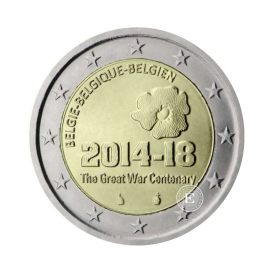 2 Eur moneta Pirmojo pasaulinio karo pradžios šimtmetis, Belgija 2014