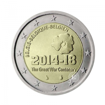  2 Eur pièce  Centenary of the start of the First World War, Belgique 2014
