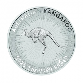 1 oz silver coin Kangaroo, Australia 2025 (Tube)