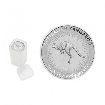 1 oz silver coin Kangaroo, Australia 2025 (Tube)