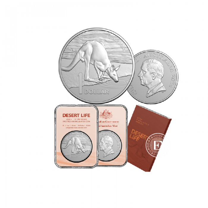1 oz (31.10 g) pièce Desert Life - Kangaroo RAM, Australia 2024