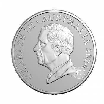 1 oz (31.10 g) sidabrinė moneta Desert Life - Kengūra RAM, Australija 2024