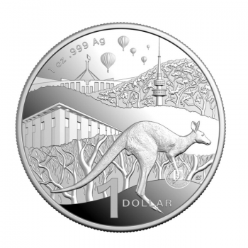 1 oz (31.10 g) sidabrinė PROOF moneta Kengūra - Bush Capital - RAM, Australija 2025