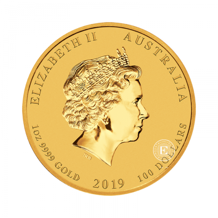 1 oz (31.10 g) pièce d'or Lunar II - Year of the Pig, Australie 2019